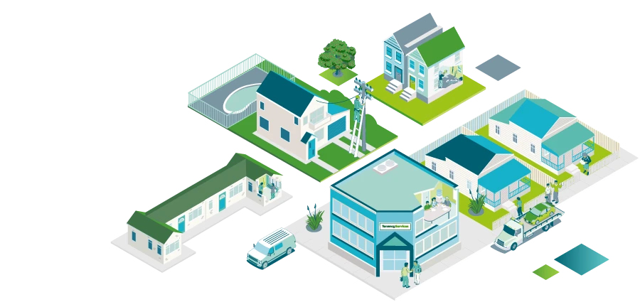 Landing page image of houses in a block - Disputes
